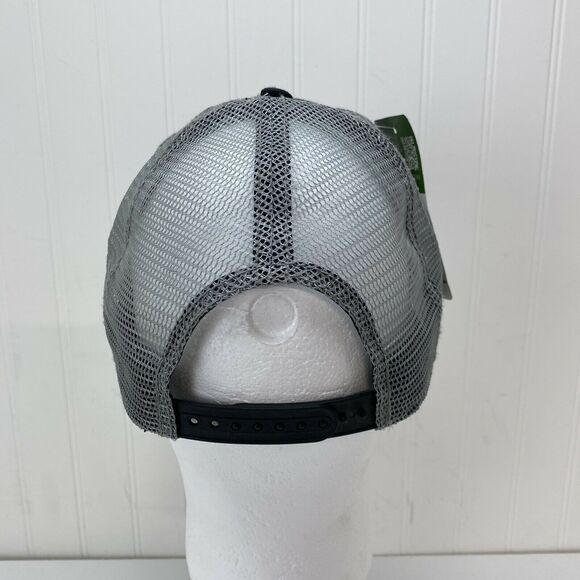 John Deere Cap Black & Grey Snapback Mesh Trucker Embroidered Deer Logo Hat - Picture 4 of 7